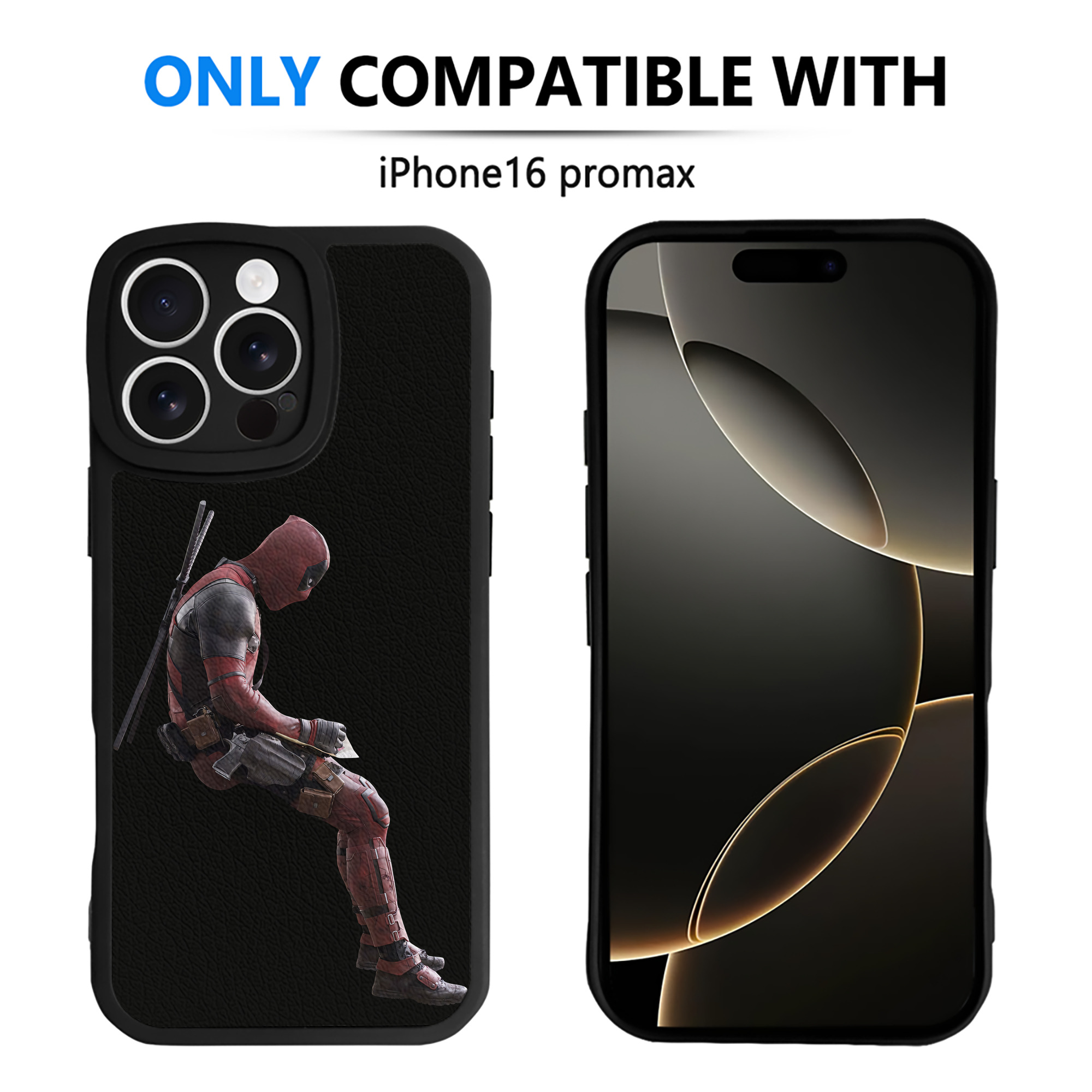 （画像用） Deadpool デッドプール 【iPhone 16シリーズ対応】シリコンスマホケース（レザー調） 材質：シリコン